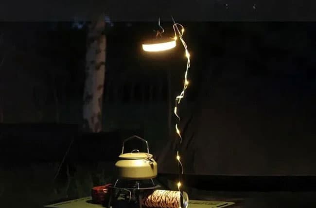 چراغ آویز و ریسه کمپینگ 8 متری شارژی 